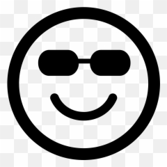 Happy Smiling Emoticon Square Face With Sunglasses Svg Png - Number 8 In Circle Emoji