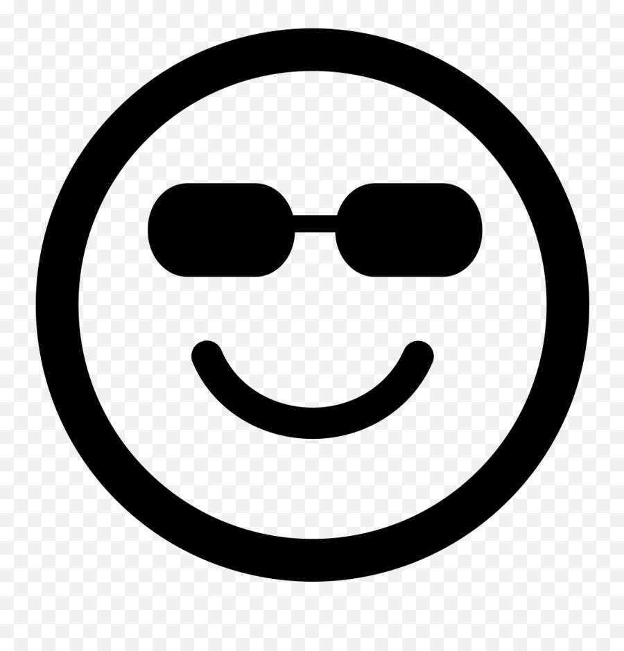 Happy Smiling Emoticon Square Face With Sunglasses Svg Png - Number 8 In Circle Emoji,Sunglasses Emoticon
