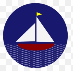Boat Sailing Flag - Cartoon Waves With Clipart Emoji