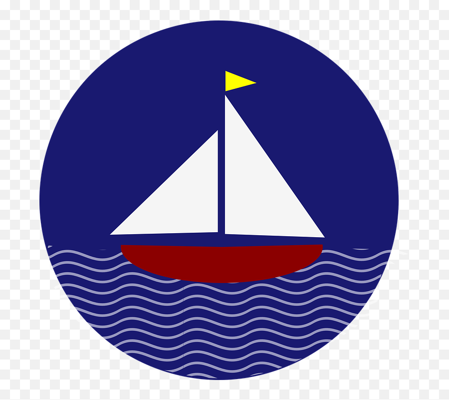 Boat Sailing Flag - Cartoon Waves With Boat Clipart Emoji,Flag Ship Emoji