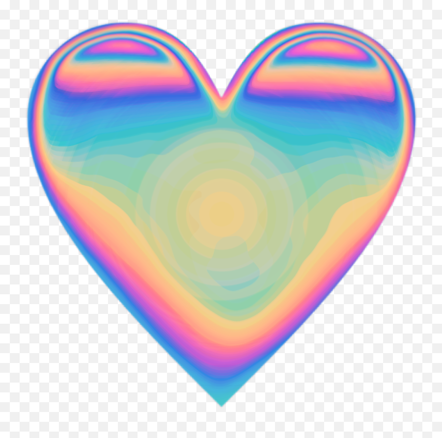 Heart Emoji Heartemoji Holo Holographic Valentine Love - Picsart Emoji No Background,Valentine Emoji