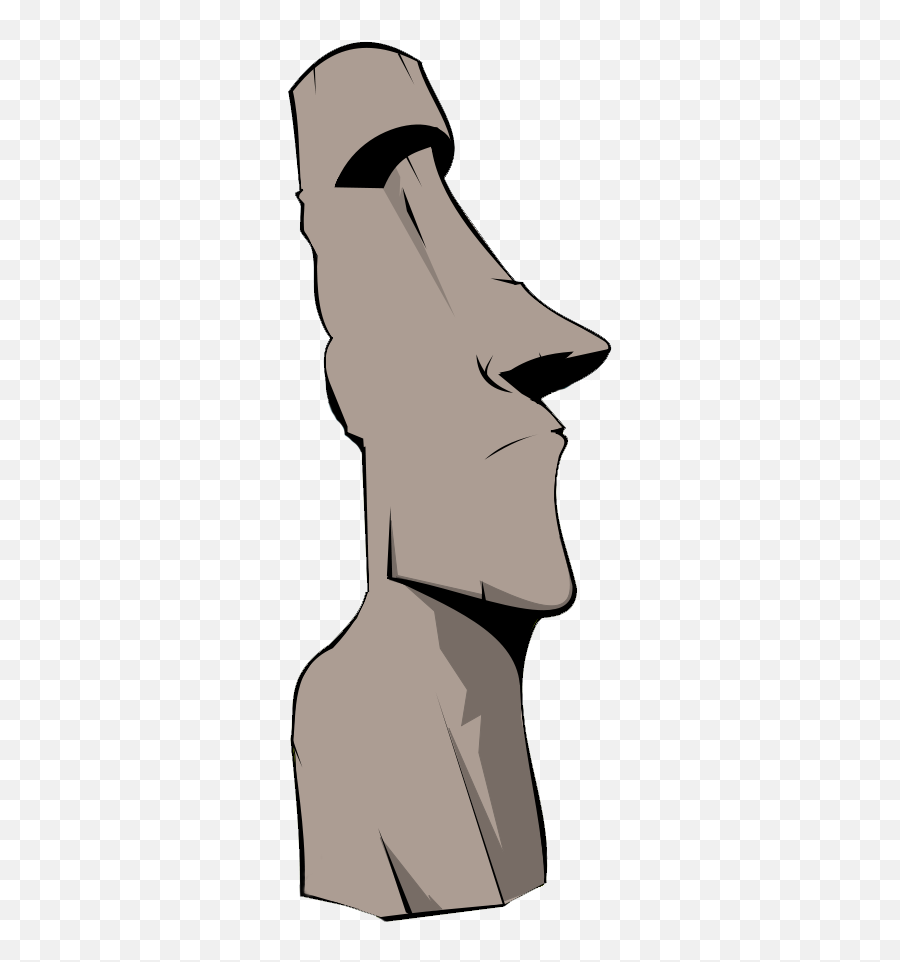 Moai Drawing Realistic Transparent Png Clipart Free - Cartoon Emoji,Moai Emoji