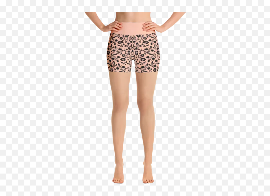 Short Pants With A Small Inner Pocket - Yoga Pants Emoji,Black Emoji Pants