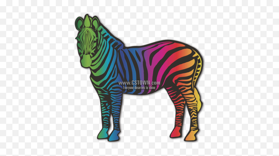Magic Show Rainbow Zebra Printable Flock Heat Transfer For T - Animal Figure Emoji,Zebra Emoji
