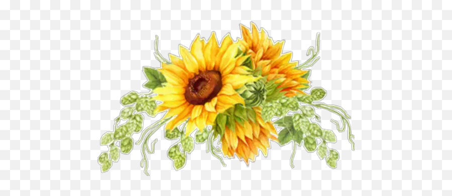 Flowers 2 Stickers For Whatsapp - Its A Girl Sunflower Emoji,Sunflower Emoji