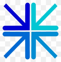 Meeting Point Arrows Blue Center Middle - Logo De Flechas Azules Emoji