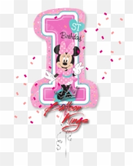 1st Birthday Minnie Mouse Shape - Png Emoji