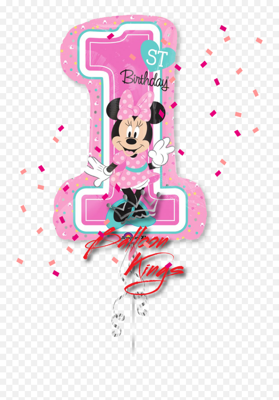1st Birthday Minnie Mouse Shape - Minnie Mouse 1st Birthday Png Emoji,Emoji Minnie Mouse