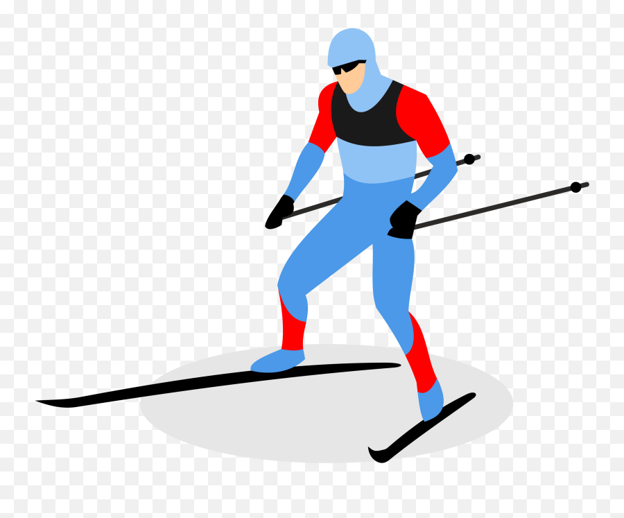 Biathlon Skiing Ski Pole Man Transprent - Cross Country Skiing Png Emoji,Ski Emoji