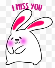 Lovely Rabbit Emoji - Clip Art,Rabbit Emojis
