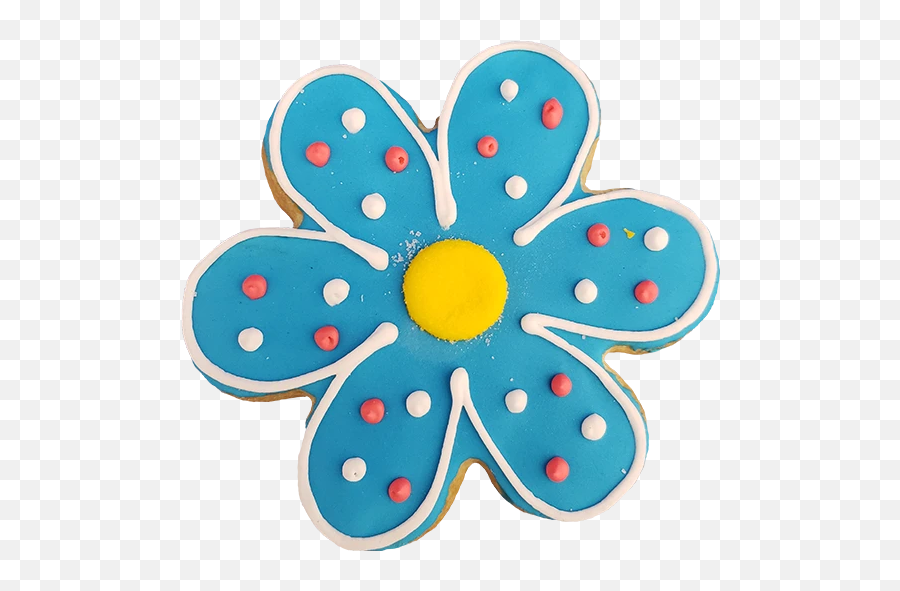Flower Cookie - Camila Mendes Skirt Emoji,Blue Dot Emoji