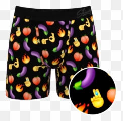 Black V - Boxer Shorts Emoji,Mardi Gras Emoji