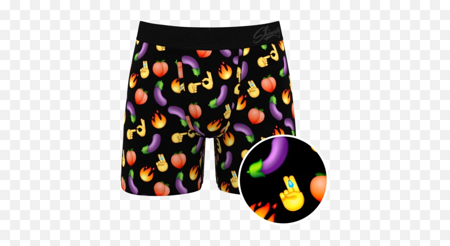 Black V - Boxer Shorts Emoji,Mardi Gras Emoji