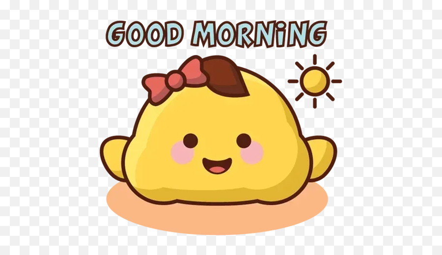 Cute Emojis Whatsapp Stickers - Stickers Cloud Good Morning Cartoon Character,Cute Text Emojis