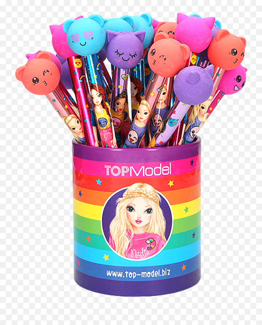 Topmodel Pencil With Eraser Topper - Taille Crayon Gomme Top Model Emoji,Emoji Pencils