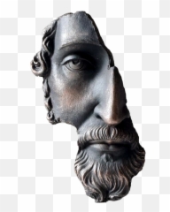 Man Face Half Statue - Achilios Greek Sculpture Emoji,Statue Emoji
