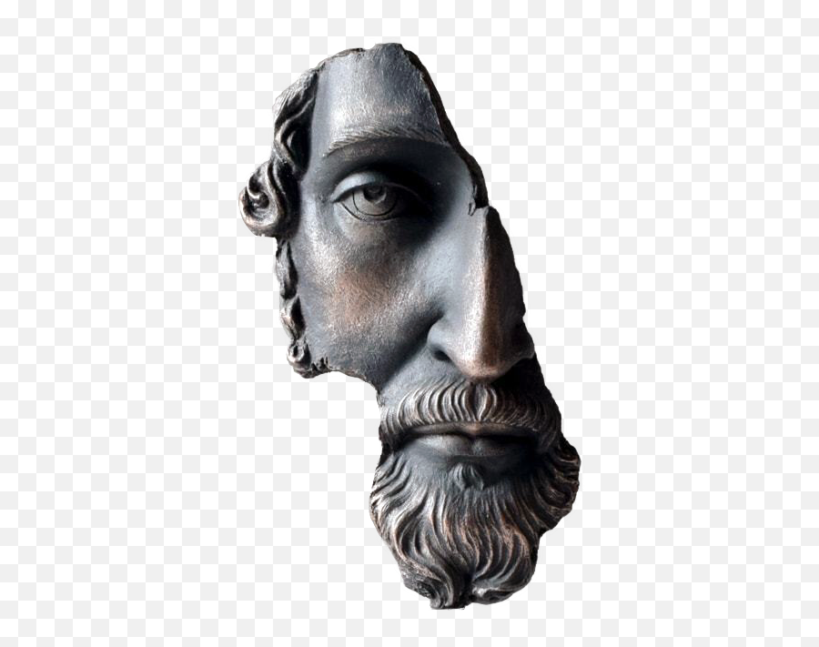 Man Face Half Statue - Achilios Greek Sculpture Emoji,Statue Emoji