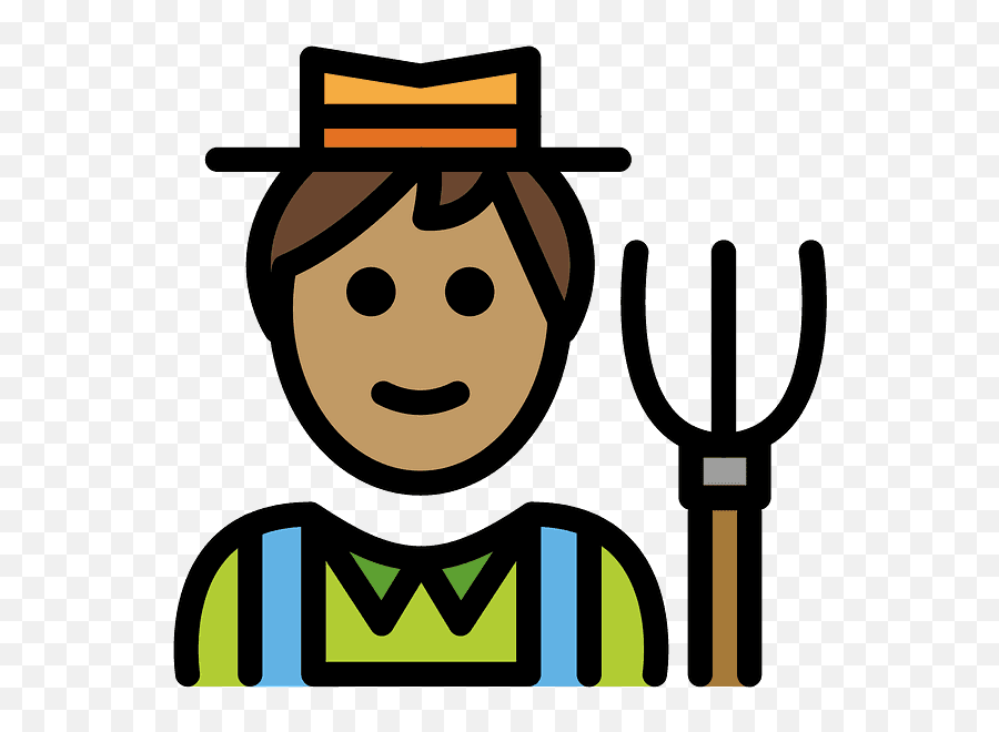 Farmer Emoji Clipart Free Download Transparent Png Creazilla - Emoji,Emoji With Bow