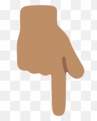 Emoji U1f447 1f3fd - Brown Finger Pointing Down