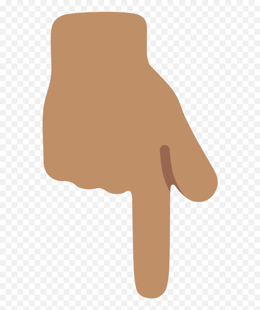 Emoji U1f447 1f3fd - Brown Finger Pointing Down Emoji,Emoji Finger Pointing