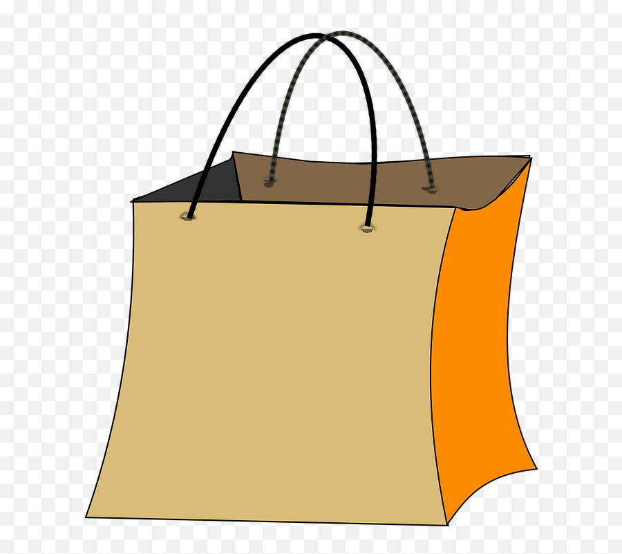 Bag Shopping Orange - Bag Clipart Emoji,Emoji Tote Bag
