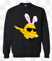 Funny Dabbing Emoji Bunny Easter Shirt Cute - Crew Neck