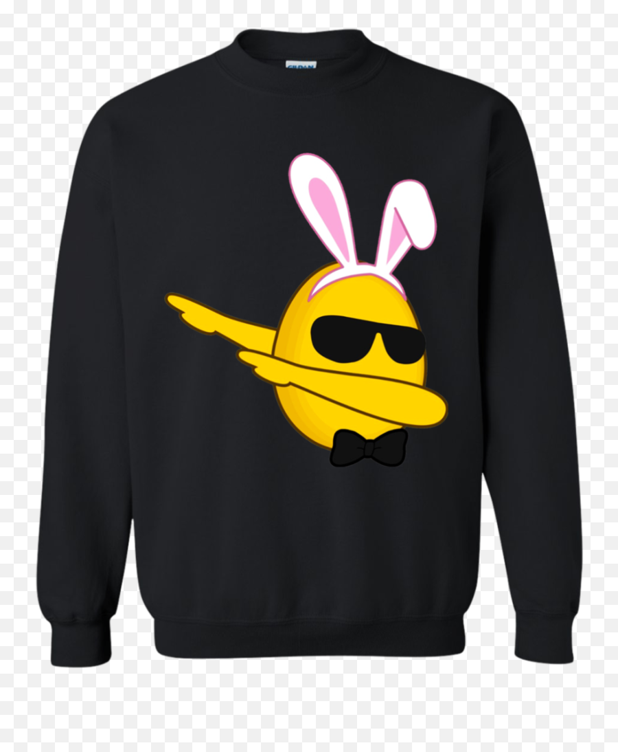 Funny Dabbing Emoji Bunny Easter Shirt Cute Dab Emoji - Crew Neck,Dab Emoji Png
