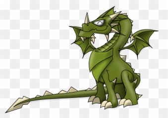 Free Fantasy Green Dragon Clip Art - Transparent Emoji