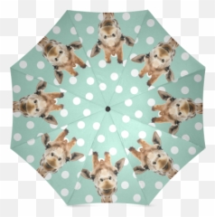 Polka Dot Giraffe Fold Umbrella - Shiba Inu Emoji,Sunset Bird Emoji