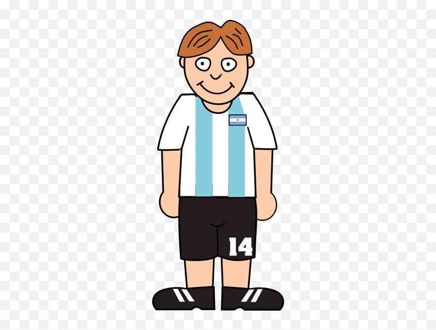 Argentinian Soccer Player - Football Soccer Player Clipart Png Emoji,Soccer Emoji Shirt