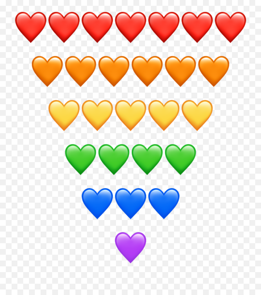 Emoji Hearts Raimbows Raimbow Lgbt - Rainbow Heart Emoji Png,Emoji Colors