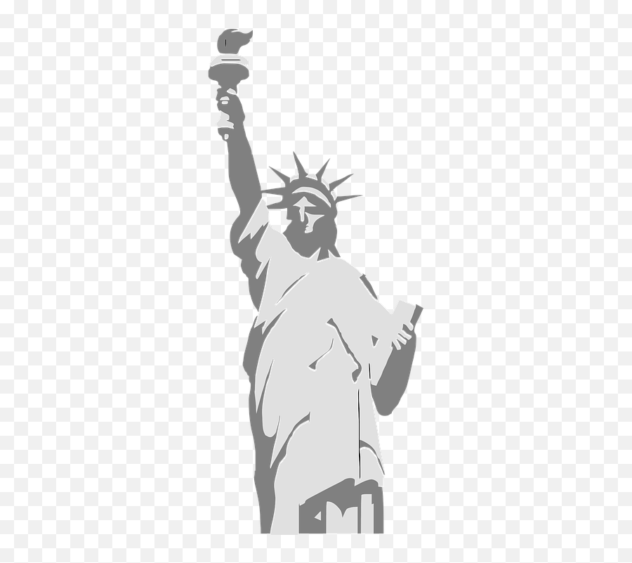 Lady Liberty New York Landmark - New York Drawings Png Emoji,Emoji Statue Of Liberty