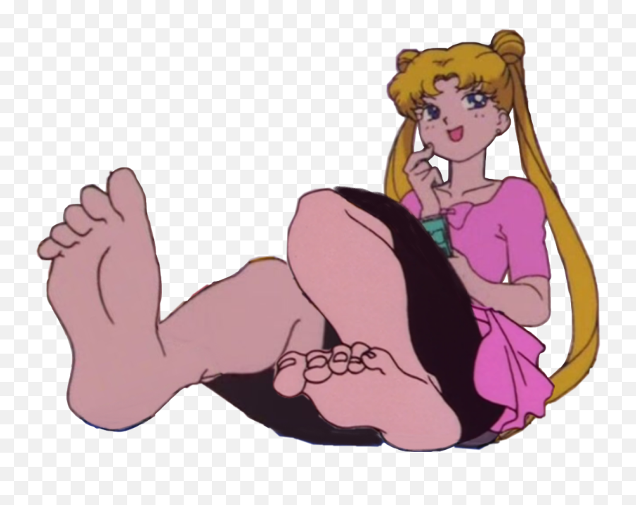 Usagi Tsukino Bare Feet Sailor Moon Soles 10 Toes Anime - Usagi Tsukino Feet Emoji,Feet Emoji