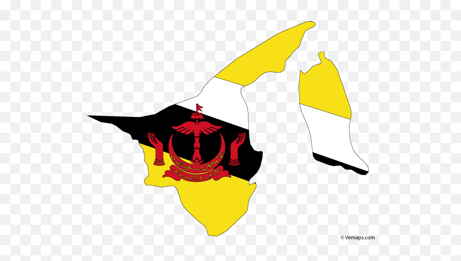 Flag Map Of Brunei In 2020 - Brunei Flag Map Png Emoji,China Flag Emoji