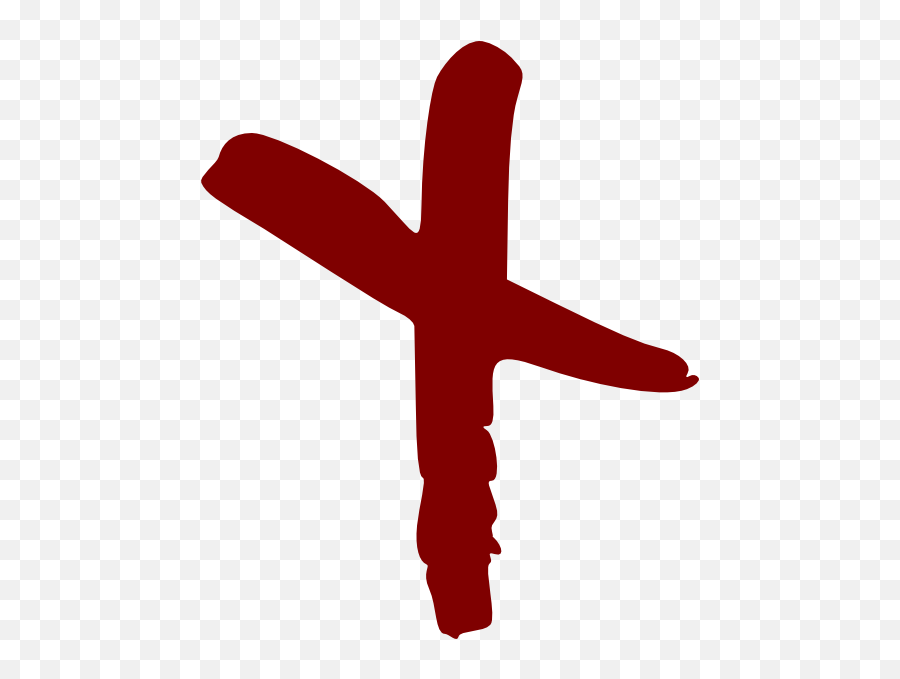 Red Ink Brush Stroke Smudge Paint Mark Line X Cross Fre - Red Paint X Transparent Emoji,Cross Mark Emoji