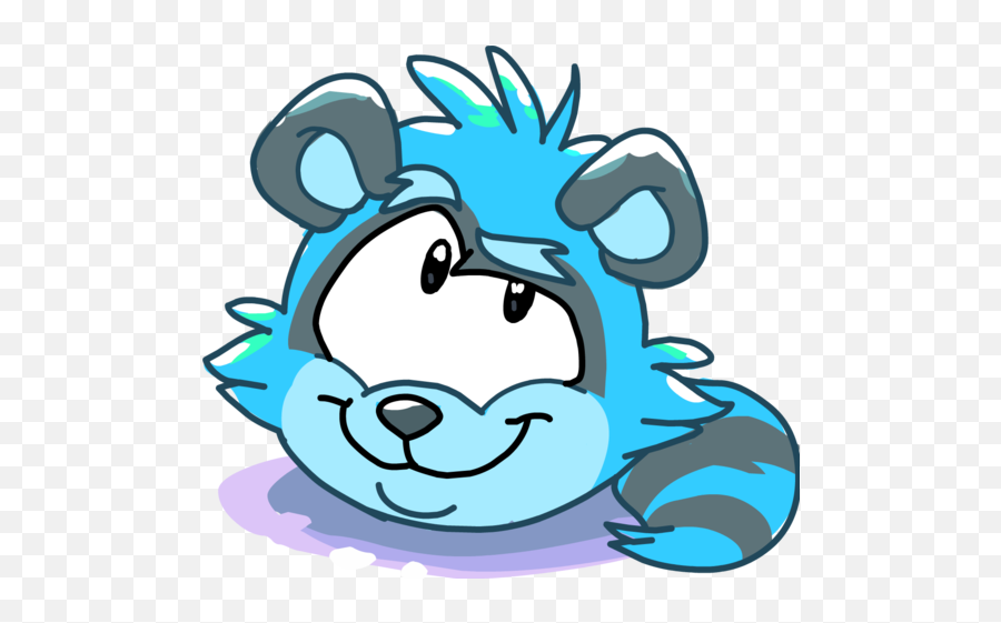 Pin - Club Penguin Blue Raccoon Puffle Emoji,Sasquatch Emoji