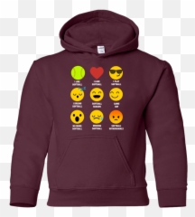 I Love Softball Emoji Emoticon Team Jersey Style Graphic - Hoodie