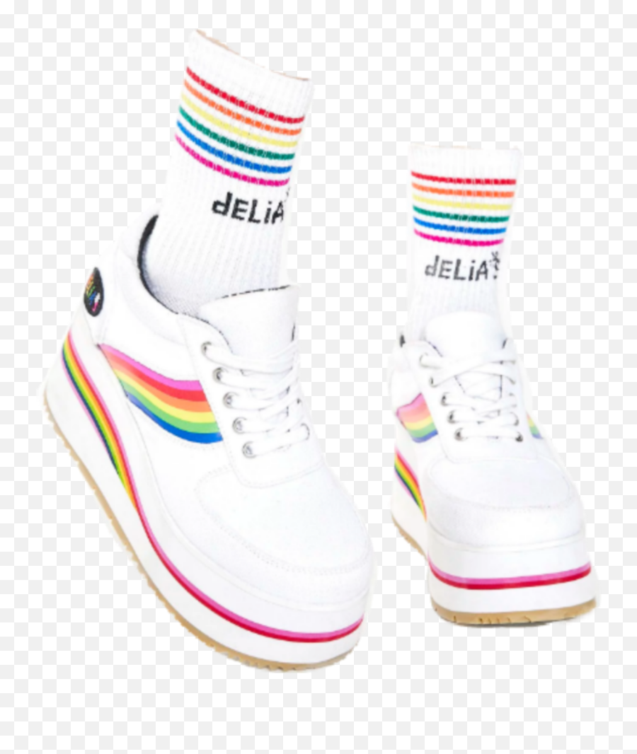 Clothes Clothing Shoes Sneakers Rainbow Retro Aesthetic - Sock Emoji,Emoji Clothes And Shoes