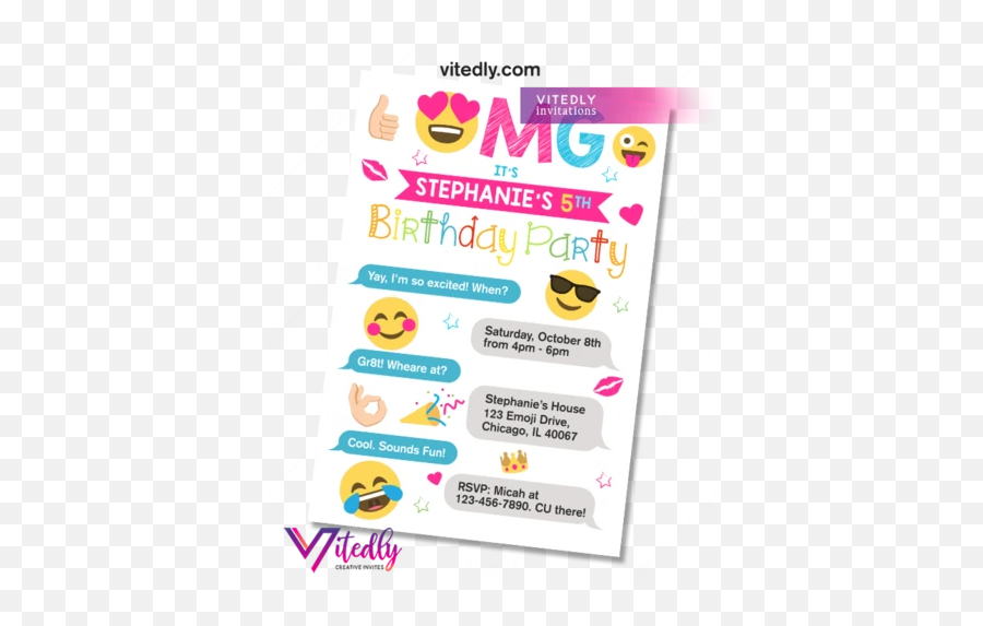 Birthday Invitations U2013 Tagged Girls U2013 Page 3 U2013 Vitedly - Clip Art Emoji,Free Birthday Emojis