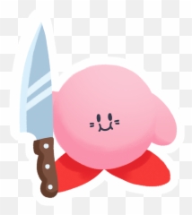 Cartoon Knife - Kirby With A Transparent Png Emoji