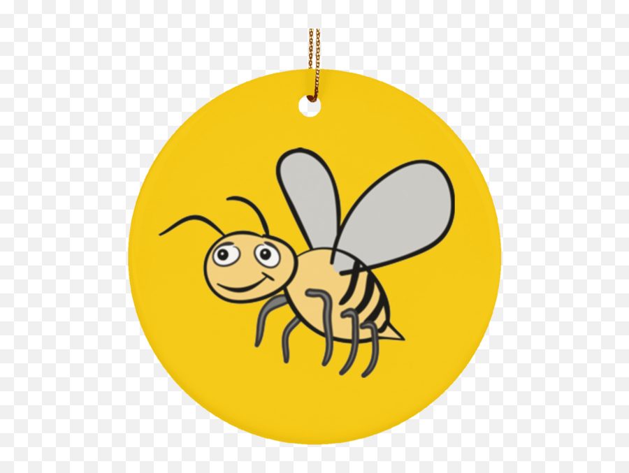 Bee Lovers Cute Honey Bee Ceramic Ornament - Honey Bee Happy Emoji,Honey Emoji