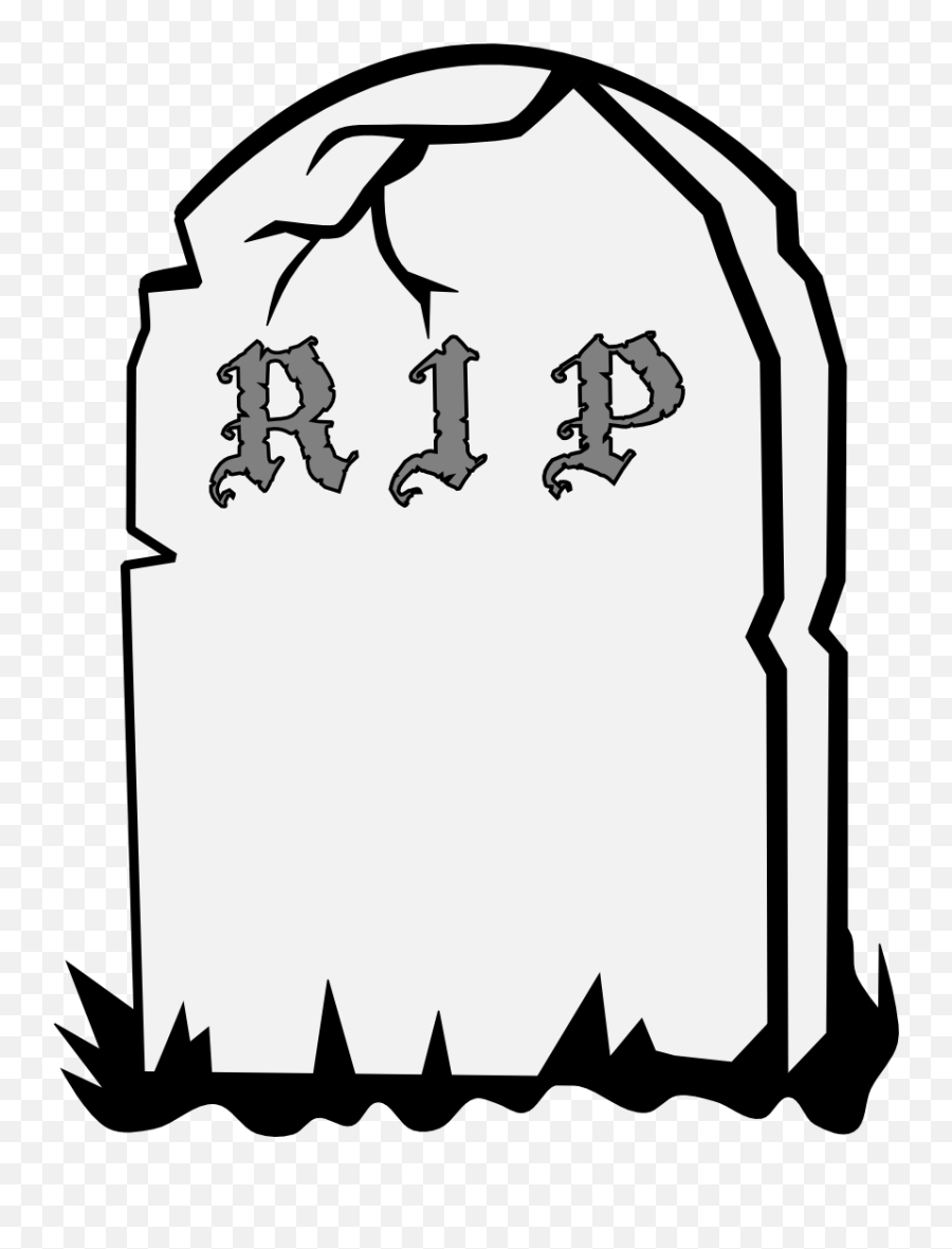 Rip Clipart Gravestone Rip Gravestone - Grave Clipart Black And White Emoji,Gravestone Emoji