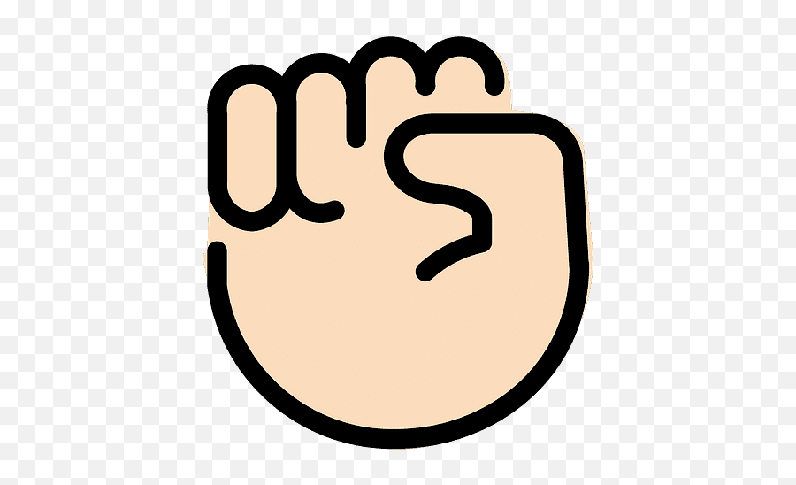 Raised Fist Emoji Clipart - Dibujos De Puño Al Alto,Fist Emoji Png