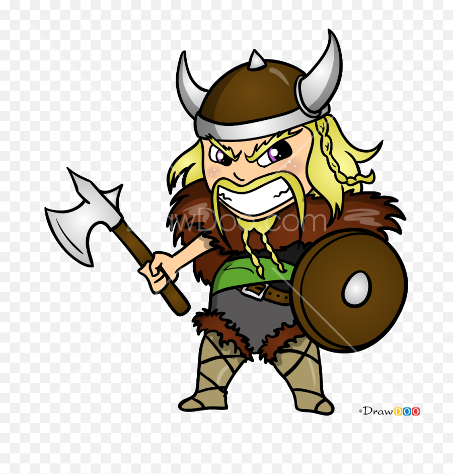 How To Draw Chibi Viking Vikings - Chibi Viking Emoji,Vikings Emoji