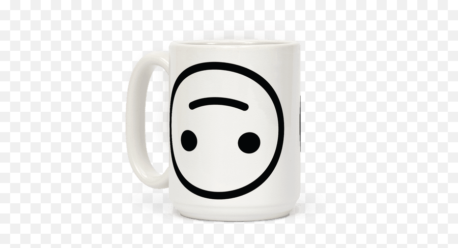 Smiley Face Emoji T - Coffee Cup,Upside Down Smiley Emoji