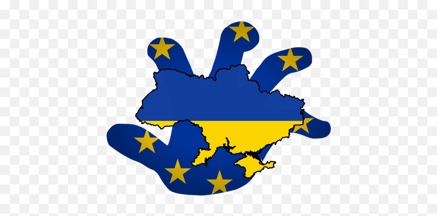 Eu Grabbing Ukraine Vector Illustration - Eu Ukraine Png Emoji,Ukraine Flag Emoji
