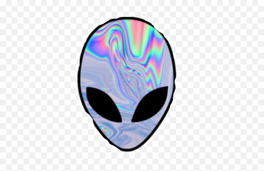 Trippy Tumblr Stickers Hologram Alien - Clip Art Library Sticker Alien Emoji,Alien Emoji Tumblr