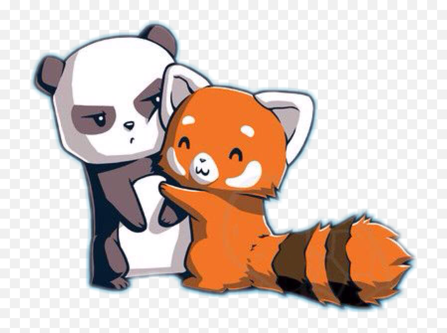 Panda Redpanda Hug Annoyed Happy - Cartoon Happy Red Panda Emoji,Red Panda Emoji