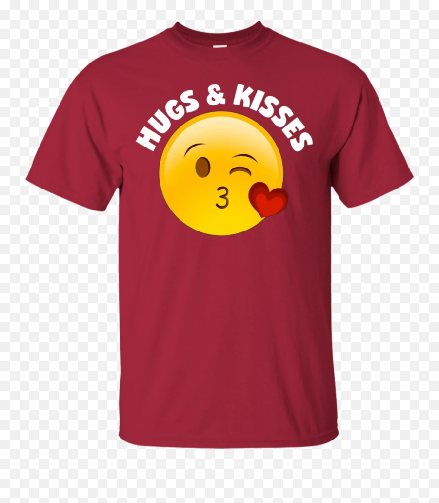Shirt Hugs And Kisses Heart Kiss - Smiley Emoji,Emoji Hugs
