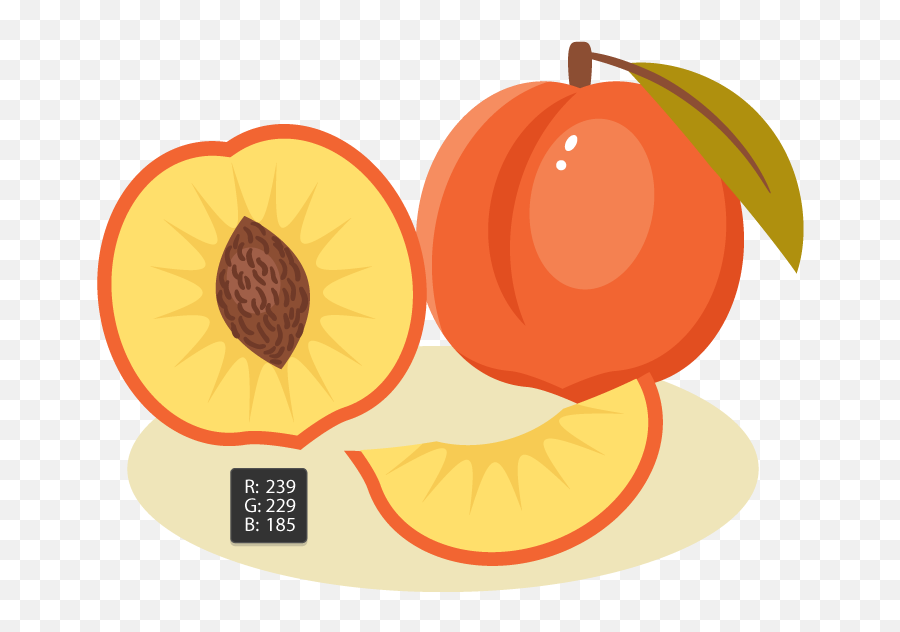 Peach Illustration In Adobe Illustrator - Adobe Illustrator Projects Emoji,Peach Emoji Background